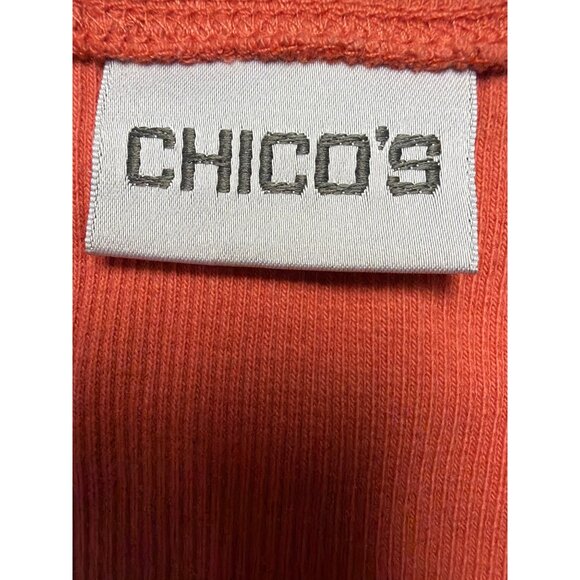 Chicos Women's Ribbed Scoop Neck Sleeveless Tank Top Size XL Cotton Blend - Picture 6 of 7